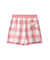 エアリーモコギンガムチェック柄ショートパンツ