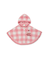 【BABY】エアリーモコギンガムチェック柄ポンチョ