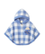 【BABY】エアリーモコギンガムチェック柄ポンチョ