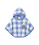 【BABY】エアリーモコギンガムチェック柄ポンチョ