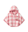 【BABY】エアリーモコギンガムチェック柄ポンチョ