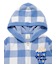 【KIDS】エアリーモコギンガムチェック柄パーカ
