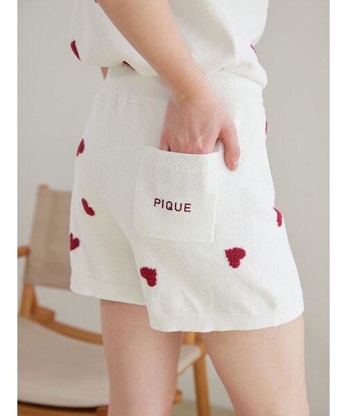 ONLINE限定】エアリーモコハートジャガードプルオーバー&ショート