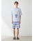 【HOMME】エアリーモコギンガムチェック柄ハーフパンツ