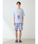 【HOMME】エアリーモコギンガムチェック柄ハーフパンツ