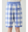 【HOMME】エアリーモコギンガムチェック柄ハーフパンツ