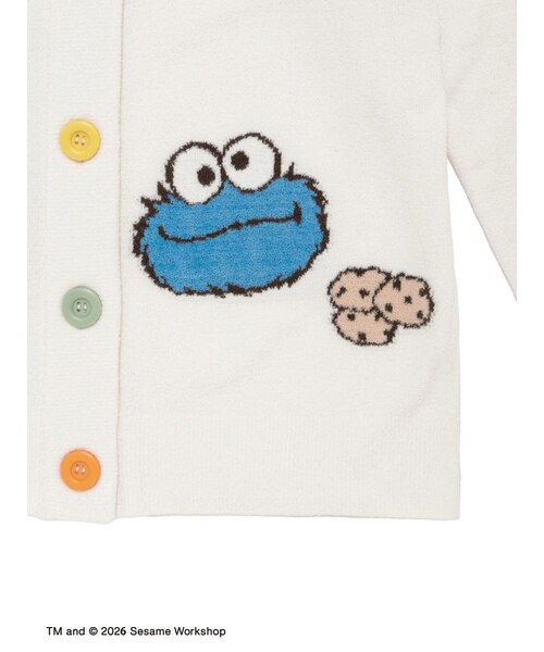 SESAME STREET】エアリーモコアップリケカーディガン｜ジェラートピケ