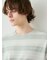 【HOMME】【接触冷感】スムーズィーliteクールランダムボーダープルオーバー