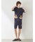 【HOMME】 サマーベアジャガード半袖パーカ