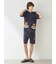 【HOMME】 サマーベアジャガード半袖パーカ
