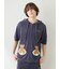 【HOMME】 サマーベアジャガード半袖パーカ