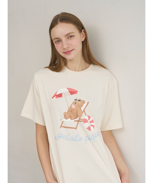 ジェラートピケ ベアワンポイントTシャツ&ショートパンツセット 新品未開封 ピンク】ジェラートピケ ベアワンポイントTシャツ&ショートパンツ