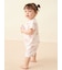 【BABY】シーサイドキャット柄半袖ロンパース
