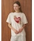 【接触冷感】BEAR　HEARTワンポイントTシャツ