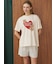 【接触冷感】BEAR　HEARTワンポイントTシャツ