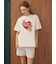 【接触冷感】BEAR　HEARTワンポイントTシャツ