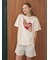 【接触冷感】BEAR　HEARTワンポイントTシャツ