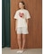 【接触冷感】BEAR　HEARTワンポイントTシャツ