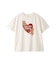 【接触冷感】BEAR　HEARTワンポイントTシャツ