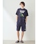 【HOMME】エアリーモコスリーピングダイナソージャガードハーフパンツ