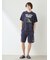 【ONLINE限定】【HOMME】エアリーモコスリーピングダイナソージャガードプルオーバー&ハーフパンツセット