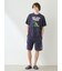 【ONLINE限定】【HOMME】エアリーモコスリーピングダイナソージャガードプルオーバー&ハーフパンツセット
