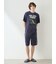 【ONLINE限定】【HOMME】エアリーモコスリーピングダイナソージャガードプルオーバー&ハーフパンツセット