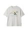【HOMME】【接触冷感】スリーピングダイナソーワンポイントTシャツ