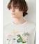 【HOMME】【接触冷感】スリーピングダイナソーワンポイントTシャツ