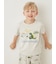 【KIDS】【接触冷感】スリーピングダイナソーワンポイントTシャツ