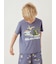 【KIDS】【接触冷感】スリーピングダイナソーワンポイントTシャツ