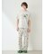 【HOMME】【接触冷感】スリーピングダイナソー柄ロングパンツ