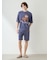 【ONLINE限定】【HOMME】【接触冷感】スムーズィーliteシーアニマルジャガードプルオーバー&ハーフパンツセット