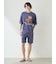 【ONLINE限定】【HOMME】【接触冷感】スムーズィーliteシーアニマルジャガードプルオーバー&ハーフパンツセット