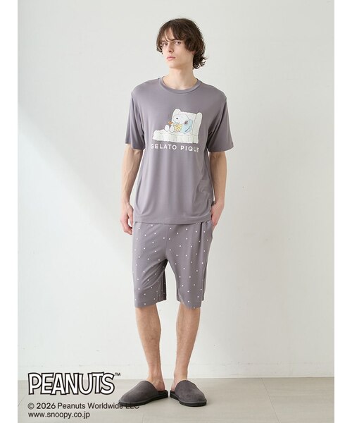 PEANUTS】【HOMME】【接触冷感】ハーフパンツ｜ジェラートピケの通販
