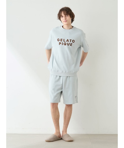 UNISEX】裏毛ワンポイント刺繍ハーフパンツ｜ジェラートピケの通販