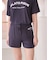 【接触冷感】カジュアルレーヨンロゴTシャツ&ショートパンツセット