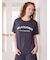 【接触冷感】カジュアルレーヨンロゴTシャツ&ショートパンツセット
