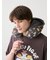 【ヒラノトシユキ】【HOMME】【接触冷感】PLANEDOG柄プリントフードネックピロー
