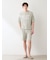 【HOMME】【接触冷感】【UVカット】スムーズィーliteクールロゴジャガードプルオーバー&ハーフパンツセット