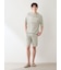 【HOMME】【接触冷感】【UVカット】スムーズィーliteクールロゴジャガードプルオーバー&ハーフパンツセット