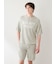 【HOMME】【接触冷感】【UVカット】スムーズィーliteクールロゴジャガードプルオーバー&ハーフパンツセット