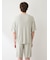 【HOMME】【接触冷感】【UVカット】スムーズィーliteクールロゴジャガードプルオーバー&ハーフパンツセット