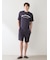 【HOMME】【接触冷感】カジュアルレーヨンロゴTシャツ&ハーフパンツセット