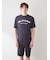 【HOMME】【接触冷感】カジュアルレーヨンロゴTシャツ&ハーフパンツセット