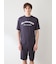 【HOMME】【接触冷感】カジュアルレーヨンロゴTシャツ&ハーフパンツセット