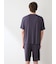 【HOMME】【接触冷感】カジュアルレーヨンロゴTシャツ&ハーフパンツセット