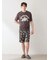 【ヒラノトシユキ】【HOMME】【接触冷感】PLANEDOG柄プリントハーフパンツ