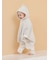 【ラッピング済み】【BABY】パウダーアニマルポンチョ&スタイセット BOX付き