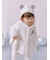 【ラッピング済み】【BABY】パウダーアニマルポンチョ&スタイセット BOX付き